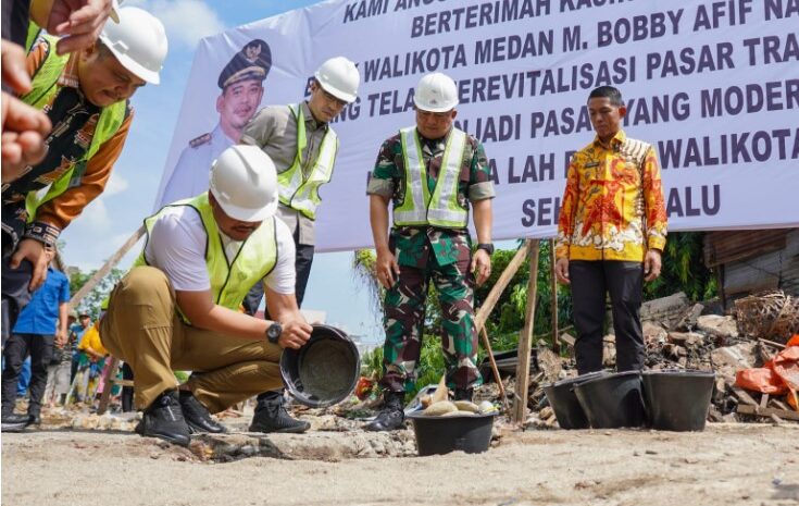  Letak Batu Pertama Revitalisasi Pasar Akik, Bobby Nasution Pesankan Ini