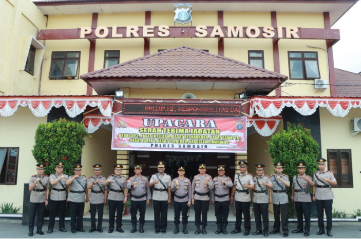  Tujuh Perwira Jabatan Baru di Polres Samosir