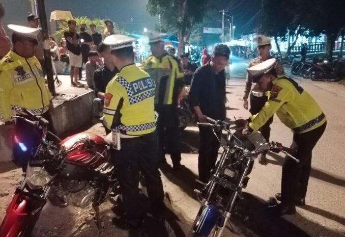  Antisipasi Balap Liar, Satlantas Polres Batubara Melaksanakan Patroli Malam