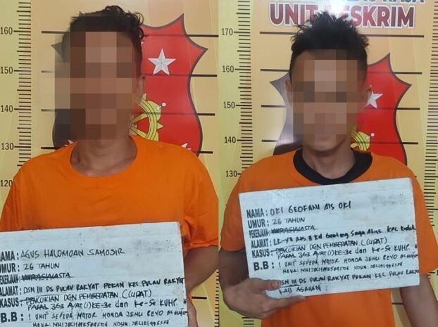  Polsek Pulau Raja Tangkap Dua Pelaku Curanmor di Kedai Tuak