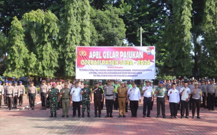  Polres Langkat Gelar Apel Operasi Patuh Toba 2024