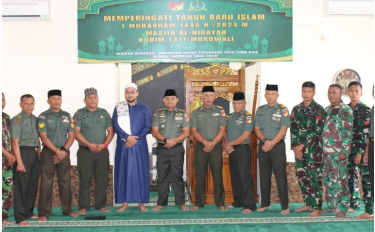  Anggota dan Persit Kodim 1311/Morowali Peringati Tahun Baru Islam di Masjid Al-Hidayah