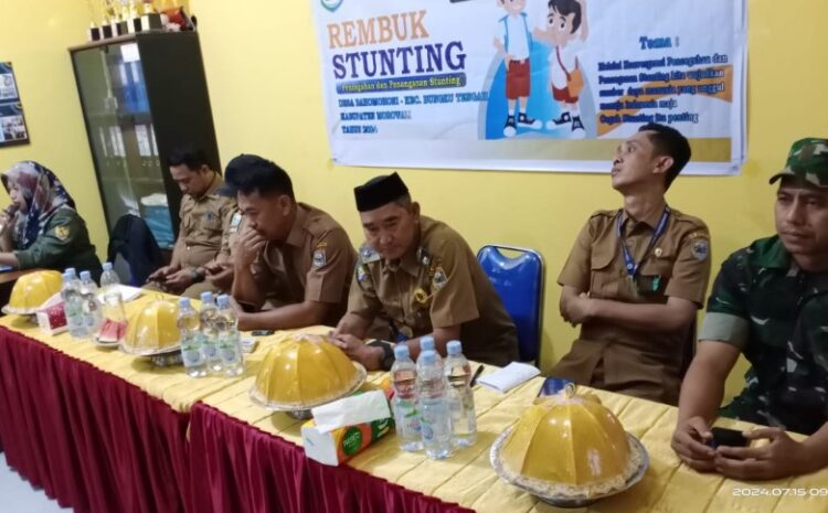  Babinsa Koramil 1311-01/Bungku Tengah Hadiri Rapat Kegiatan Rembuk Stunting di Desa Bahomohoni
