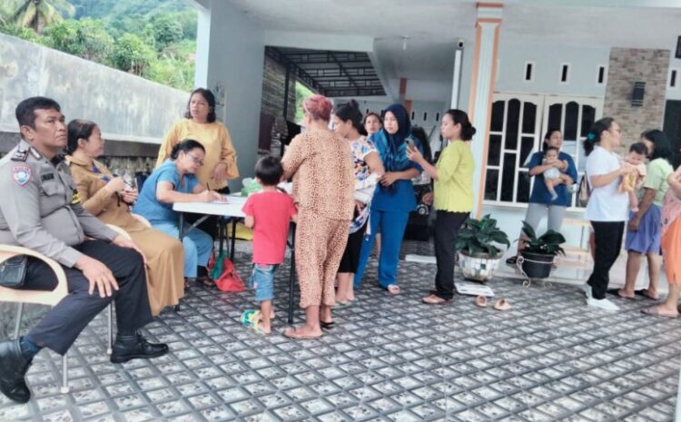  Bhabinkamtibmas Kelurahan Angin Nauli Monitor Posyandu Balita di Wilayah Binaannya