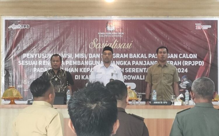  KPU Morowali Sosialisasi Penyusunan Visi Misi Serta Program Bakal Calon Bupati dan Wakil Bupati Sesuai RPJPD