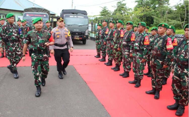  Kodim 1311/Morowali Apel Gelar Pasukan Kesiapan Pengamanan Pilkada Serentak Kabupaten Morowali dan Morowali Utara Tahun 2024