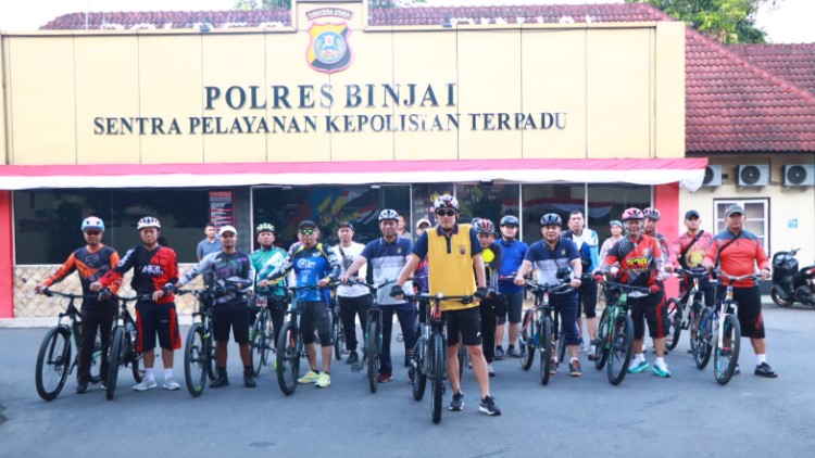  Pantau Situasi Kamtibmas, Kapolres Binjai Goes Bareng PJU Polres Binjai