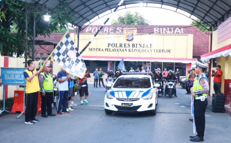  Kapolres Binjai Lepas Rombongan Komunitas Motor