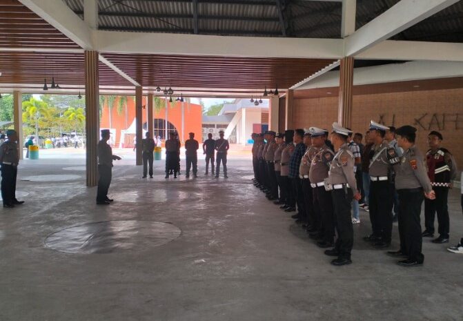  Polres Batubara Gelar Apel Persiapan Pengamanan Safari Dakwah dan Tabligh Akbar