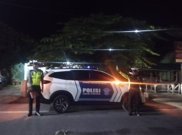  Satlantas Polres Sibolga Patroli Blue Light Cegah Kejahatan Jalanan