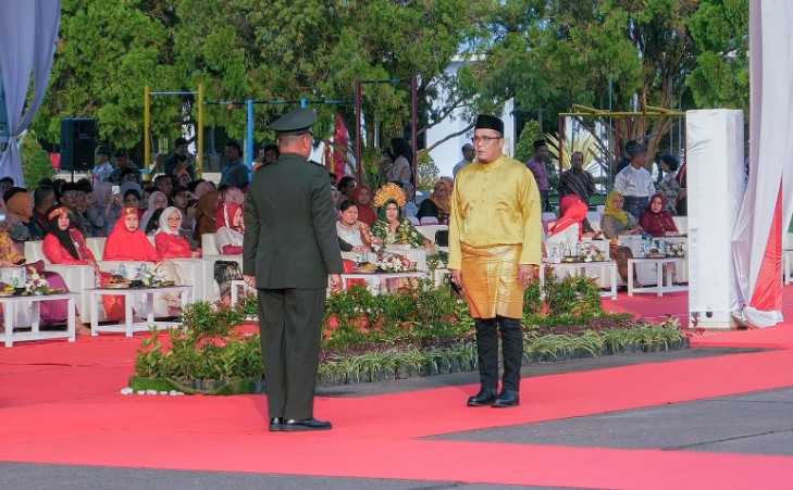  Upacara Penurunan Bendera Merah Putih Berlangsung Lancar dan Khidmat