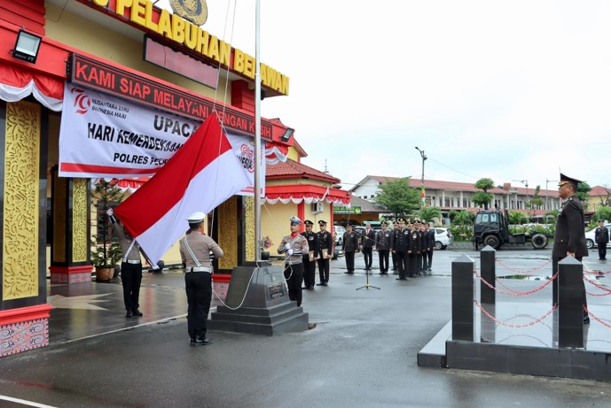  Polres Pelabuhan Belawan Gelar Upacara Peringatan Hut Ke-79 Kemerdekaan RI