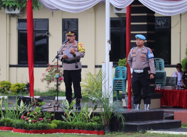  Polres Sergai Gelar Apel Pasukan Operasi Mantap Praja Toba 2024