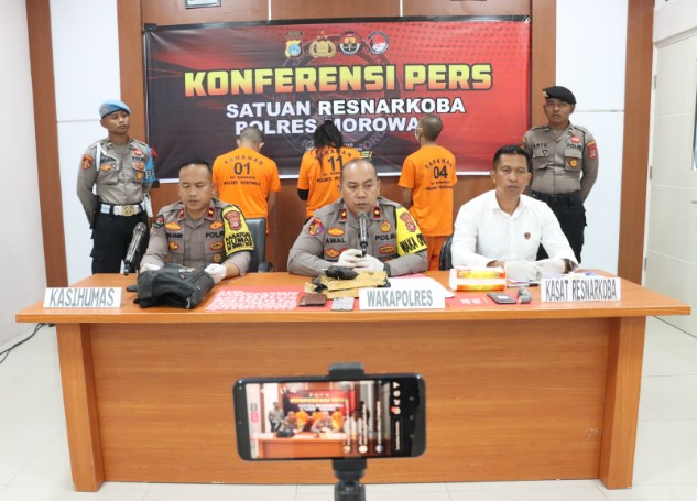  Polres Morowali Gelar Konferensi Pers Pengungkapan Dua Kasus Narkotika Jenis Sabu