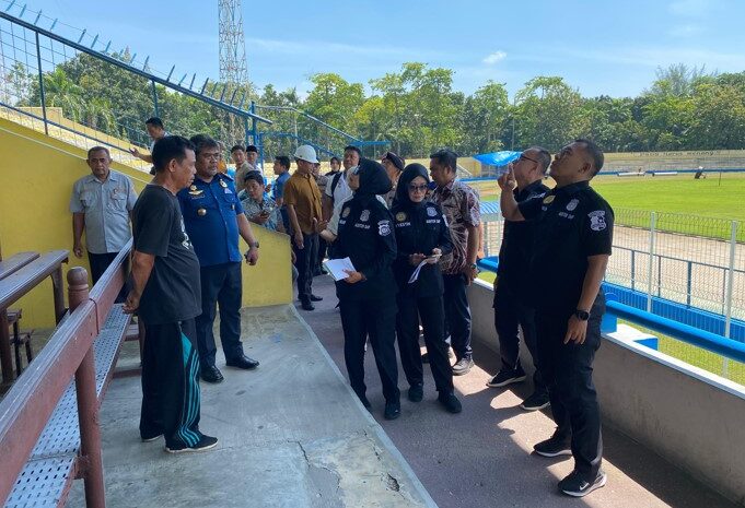  Polresta Deli Serdang Dampingi Dir Pamobvit Poldasu dan Tim Auditor Baharkam Mabes Polri Cek Kesiapan Stadion Baharoeddin Siregar Lubuk Pakam