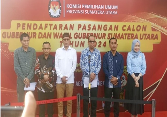  KPU Sumut Buka Pendaftaran Tiga Hari Bakal Calon Gubernur dan Wakil Gubernur 2024-2029