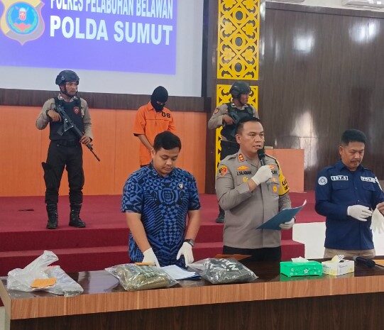  Kapolres Pelabuhan Belawan Paparkan Kasus Pembunuhan dan Penipuan Penggelapan Umroh