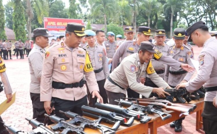  Polres Nias Gelar Apel Sarpras Ops Mantap Praja Toba 2024