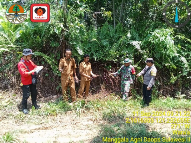  Babinsa Kodim 1311/Morowali Rutin Patroli Terpadu dan Pengendalian Kebakaran Hutan dan Lahan di Desa Korobonde