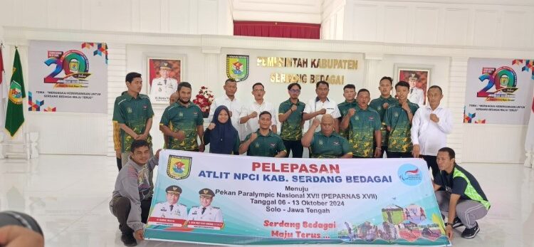  Bupati Sergai Lepas 8 Atlet NPC untuk Berlaga di Peparnas XVII Solo