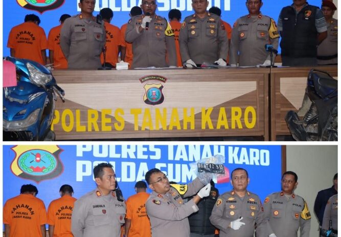  Polres Tanah Karo Bongkar Sindikat Curanmor, 7 Tersangka Diringkus