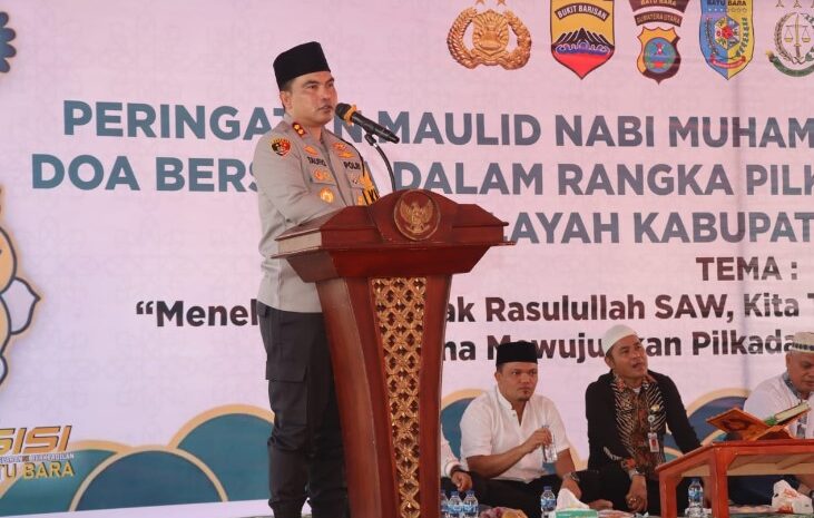  Polres Batubara Peringati Maulid Nabi Muhammad SAW 2024 dan Gelar Doa Bersama Untuk Pilkada Serentak 2024