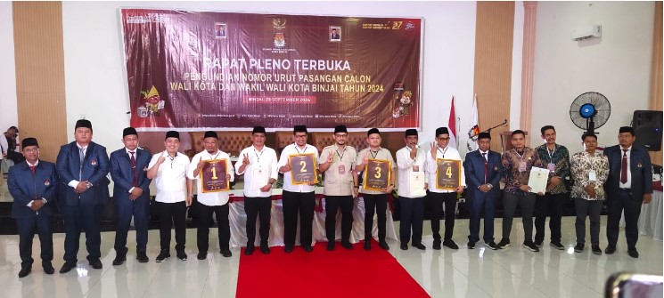  Polres Binjai Kawal Keamanan Para Calon Walikota dan Wakil Walikota Binjai di Pengundian Nomor Urut Pilkada Serentak Tahun 2024