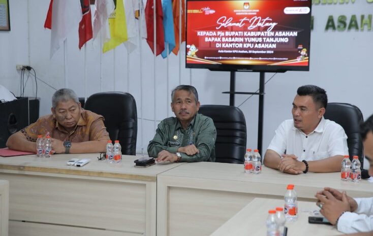  Hari Pertama di Asahan, Pjs Bupati Kunjungi KPU dan Bawaslu Kabupaten Asahan