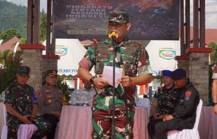  Hut TNI Ke-79, Dandim 1311/Morowali Bacakan Amanat Panglima TNI di Pembukaan Lomba PBB