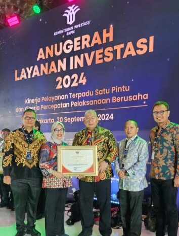  Pemkab Asahan Raih Penghargaan Nominasi Anugerah Layanan Investasi 2024