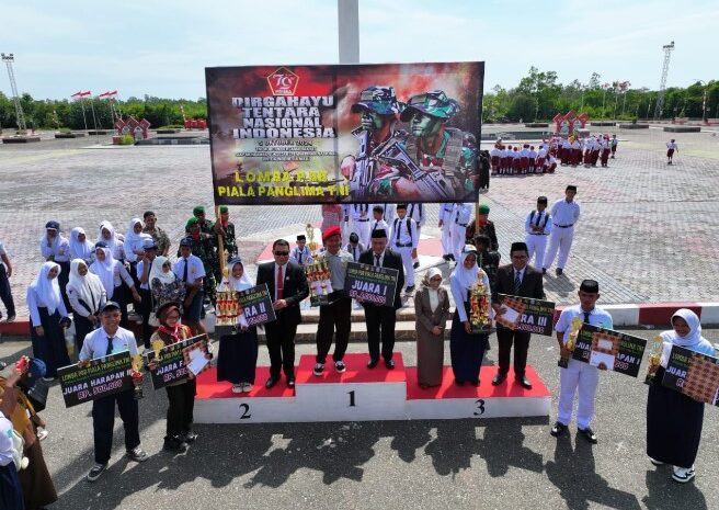  Keceriaan Para Siswa SD Hingga SMA Saat Namanya Dibacakan Sebagai Juara Lomba PBB Hut Ke-79 TNI di Morowali