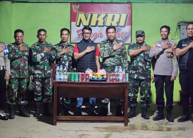  Polsek Bahodopi Beri Ucapan Selamat Hut TNI Ke-79  Kepada Koramil 1311-02 Bungku Selatan