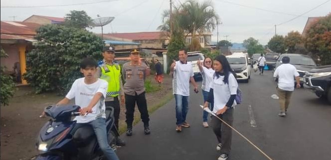  Polsek Simpang Empat dan Polsek Berastagi Amankan Kegiatan Fun Run