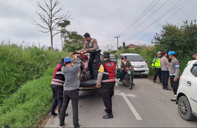  Polres Tanah Karo Amankan 5 Sepeda Motor Diduga Terlibat Balap Liar di Desa Ndokum Siroga