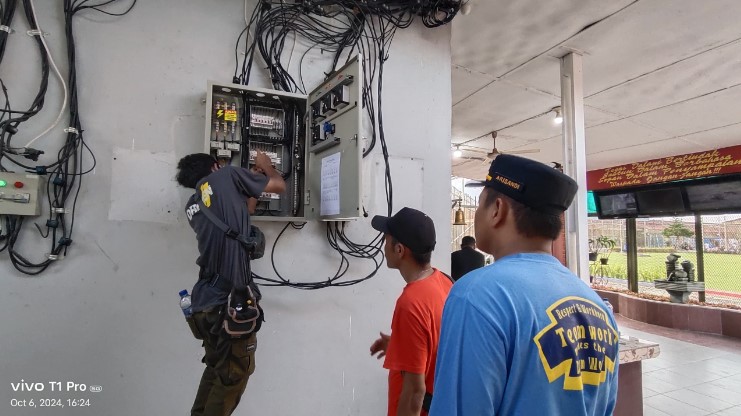  Deteksi Dini Gangguan Kelistrikan, Lapas Kelas IIA Pematang Siantar Kembali Lakukan Pemeliharaan Jaringan Listrik