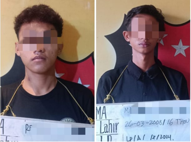  Tim Patroli Gabungan Polsek Medan Labuhan Tangkap Dua Anggota Genk Motor