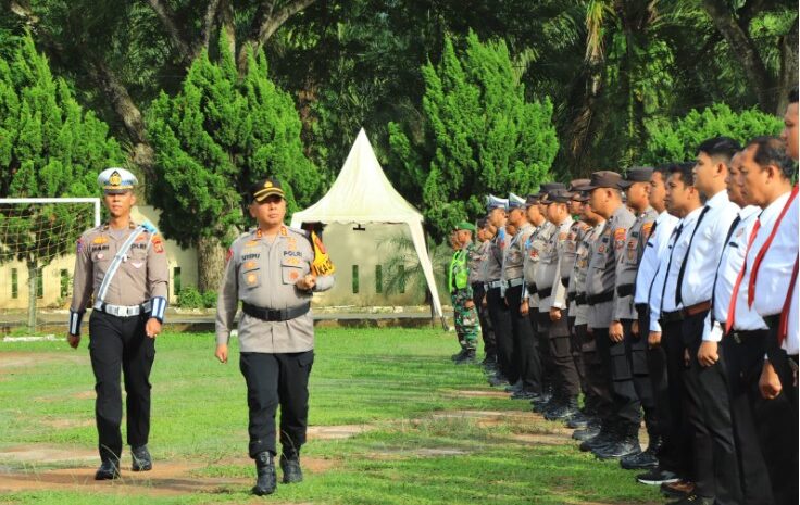  Kapolres Sergai Gelar Apel Operasi Zebra Toba 2024