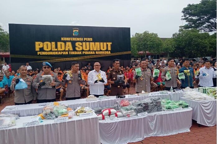  Polda Sumut Tangkap 105 Jaringan Narkoba