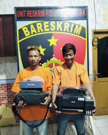  Sikat Barang Inventaris Ruangan Guru, Dua Pria Air Putih Dibekuk Reskrim Polsek Indrapura