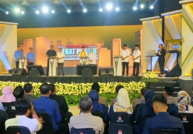  KPU Morowali Sukses Gelar Debat Publik, 4 Paslon Bupati dan Wakil Bupati Morowali Disiarkan Kompas TV