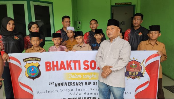  Wujud Syukur dan Kepedulian, Perwira SIP Angkatan 51 SIAP Polda Sumut Gelar Bakti Sosial