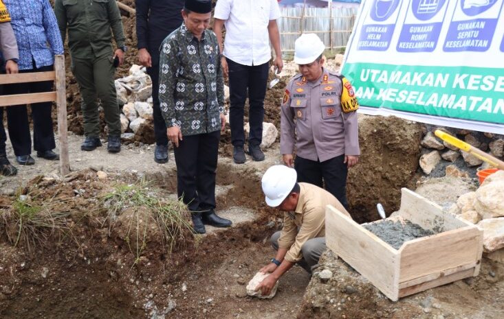  Pj Bupati Morowali Ikuti Peletakan Batu Pertama Pembangunan Gedung Satreskrim dan Satres Narkoba Polres Morowali