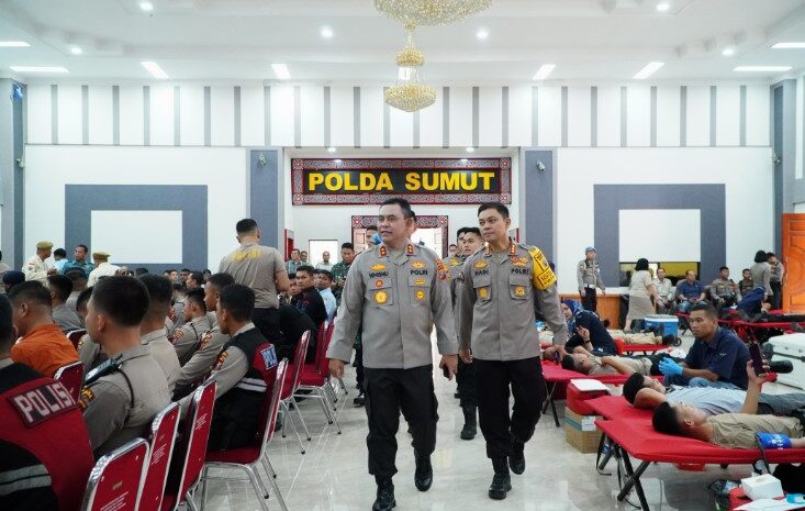  Polda Sumut Gelar Donor Darah Dalam Rangka Hut Humas Polri Ke-73