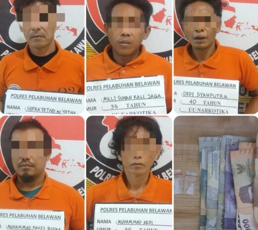  Satnarkoba Polres Pelabuhan Belawan Grebek Sarang Narkoba Jalan Serdang Uni Kampung