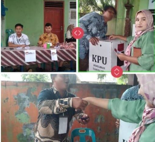  Ketua KPPS TPS 1 Sukatani: Alhamdulillah, Partisipasi Masyarakat Tetap Tinggi Meski Diguyur Hujan