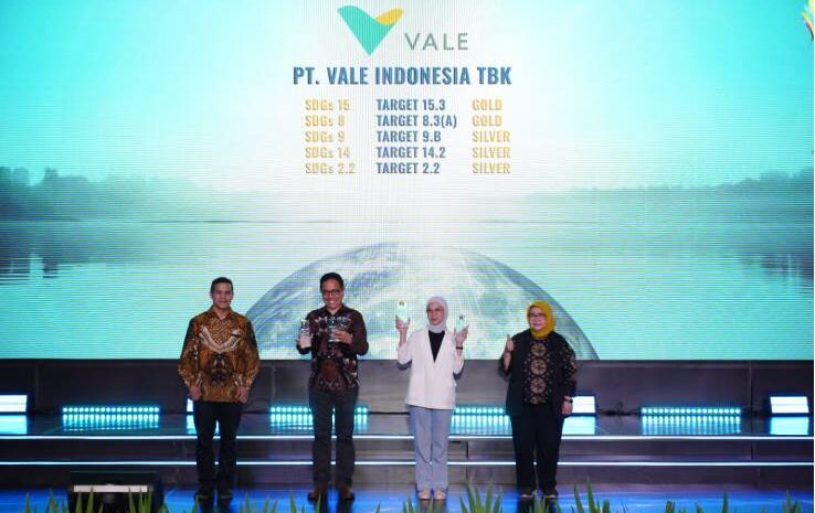  Komitmen Dalam Penerapan SDGs, PT Vale Raih Lima Penghargaan Indonesia Sustainable Development Goals 2024