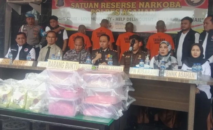  Satres Narkoba Polres Asahan Gagalkan Peredaran 18 Kg Sabu & 86.500 Butir Ekstasi Asal Malaysia