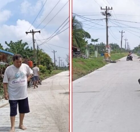  Jalan Penghubung Antar Desa di Sergai Kini Mulus Dengan Cor Beton