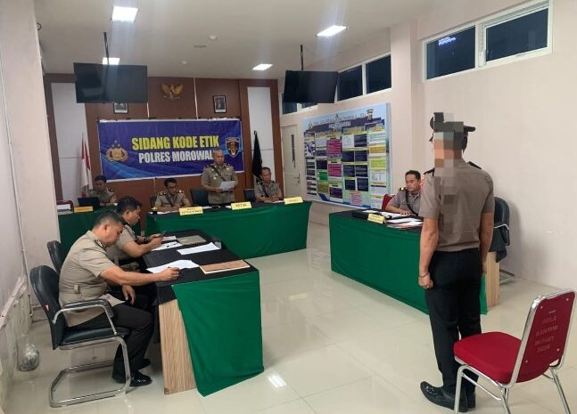  Polres Morowali Gelar Sidang KEPP, 3 Personel Dijatuhi Sanksi PTDH