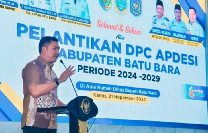  Pj Bupati Heri Marpaung Hadiri Pelantikan APDESI Batu Bara 2024-2029